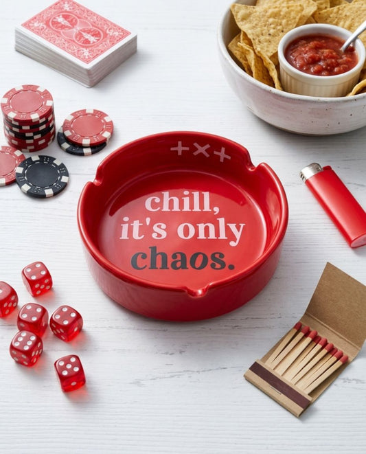 DISORDER Aesthetic red ashtray for modern home decor and gifting