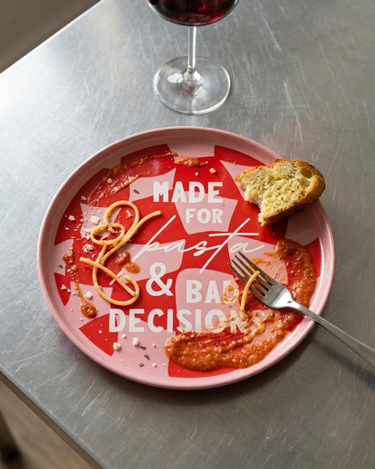 Pasta & Bad Decisions – Ceramic Dinner Plate